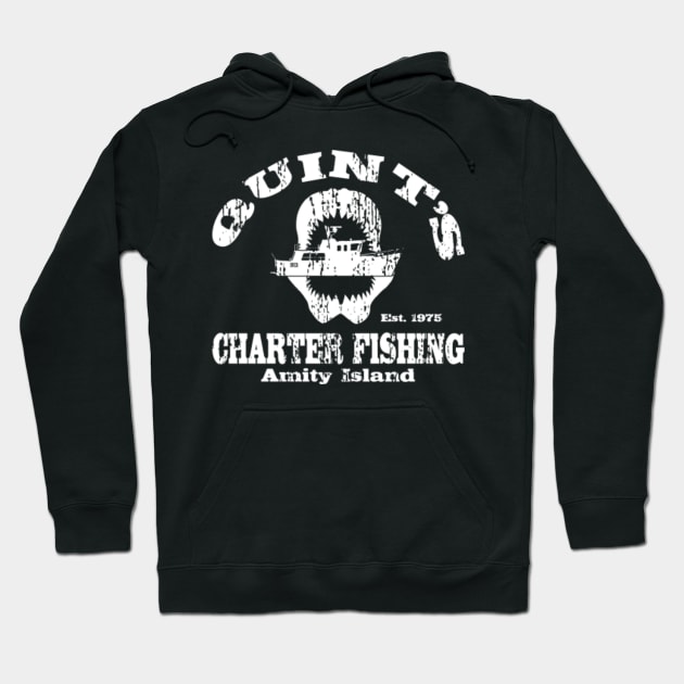 Quint's Charter Fishing Hoodie by YourLuckyTee